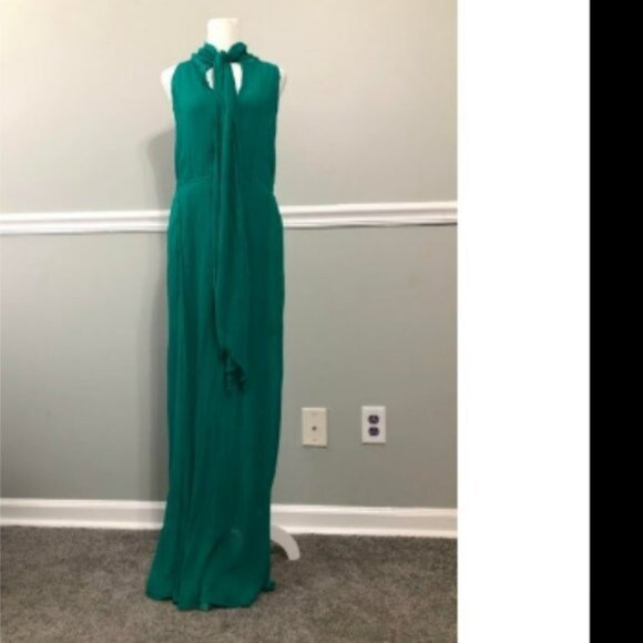 NWT BCBGMaxazria Shelby Silk Crepe Gown Silk Dress Sz XXS - Picture 1 of 8